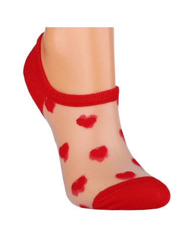 Niskie stopki - Skarpetki damskie niskie stopki transparentne w serca 12-pak WIELOKOLOROWY - produkt 6