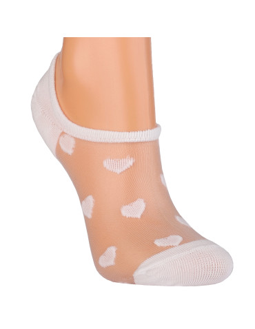 Niskie stopki - Skarpetki damskie niskie stopki transparentne w serca 12-pak WIELOKOLOROWY - produkt 9