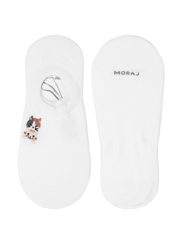 Skarpetki niskie stopki damskie z haftem w kotki - produkt 2