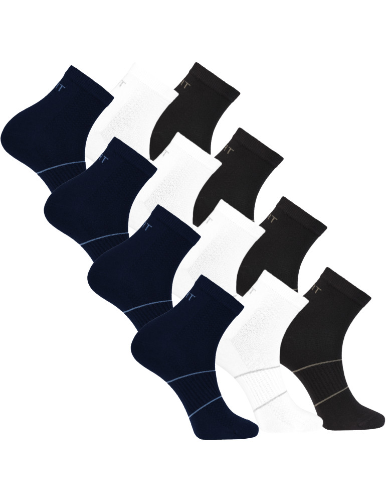 Skarpetki za kostkę - Skarpety męskie krótkie 3/4 bawełniane sportowe 12-pak WIELOKOLOROWY - produkt moraj.pl 1