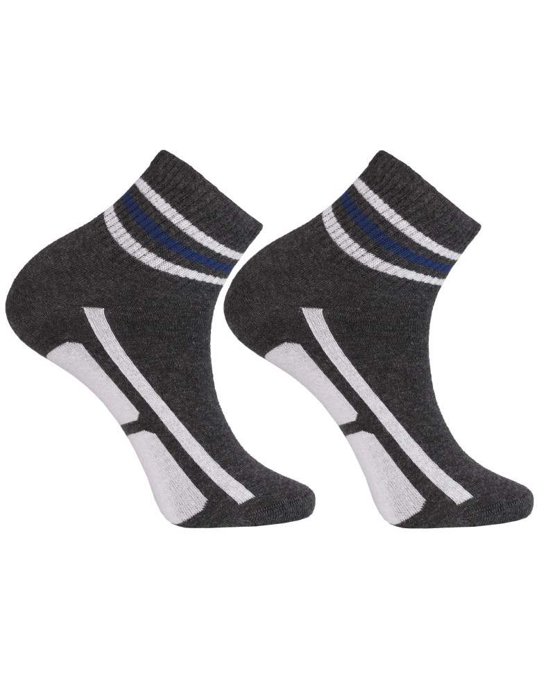 Skarpetki za kostkę - Skarpety za kostkę bawełniane męskie 3-pak WIELOKOLOROWY  - produkt moraj.pl 4