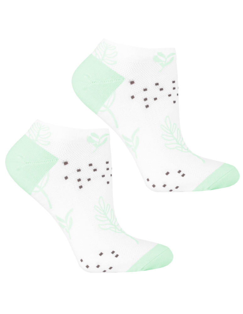 Stopki damskie - Skarpetki stopki damskie bawełniane mix wzorów 3-pak WIELOKOLOROWY  - produkt moraj.pl 2