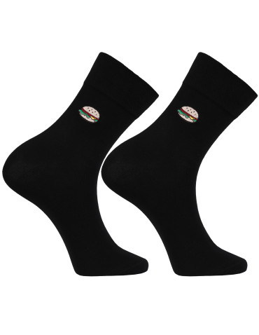 Skarpety męskie długie bawełniane z haftem Fast Food 3-pak  - produkt 2