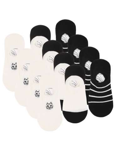 Skarpetki damskie niskie stopki bawełniane w prążek 12-pak