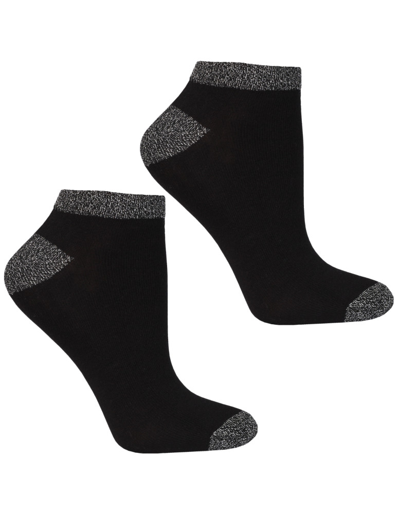 Stopki damskie - Skarpetki stopki damskie z błyszczącym wykończeniem 3-pak WIELOKOLOROWY - produkt moraj.pl 2