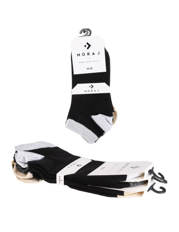 Stopki damskie - Skarpetki stopki damskie z błyszczącym wykończeniem 3-pak WIELOKOLOROWY - produkt 5