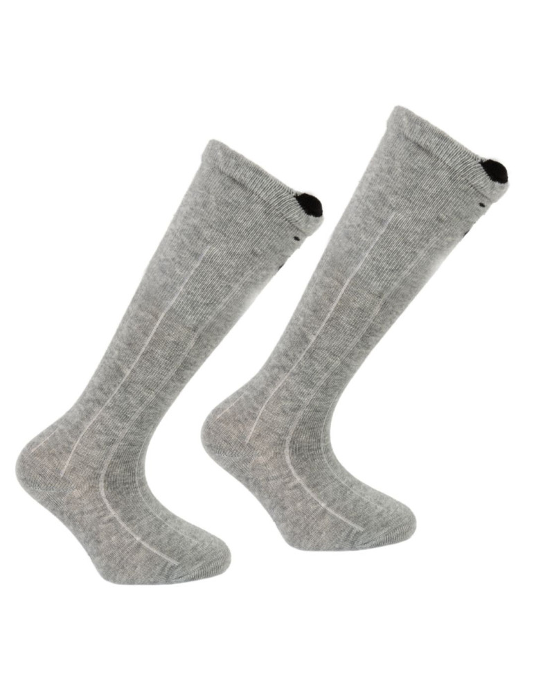 Długie - Długie skarpetki niemowlęce bawełniane w zwierzątka 3-pak WIELOKOLOROWY  - produkt moraj.pl 2