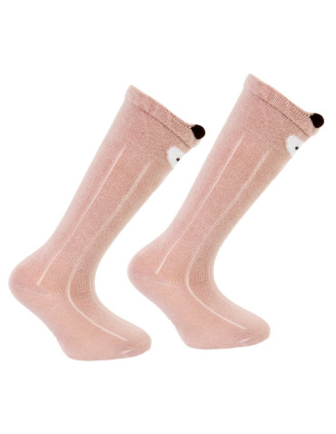 Długie - Długie skarpetki niemowlęce bawełniane w zwierzątka 3-pak WIELOKOLOROWY - produkt 5