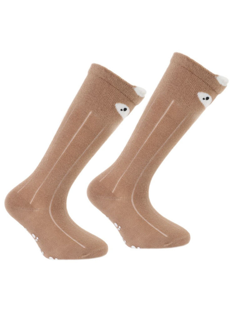 Długie - Długie skarpetki niemowlęce bawełniane w zwierzątka 3-pak WIELOKOLOROWY  - produkt moraj.pl 8