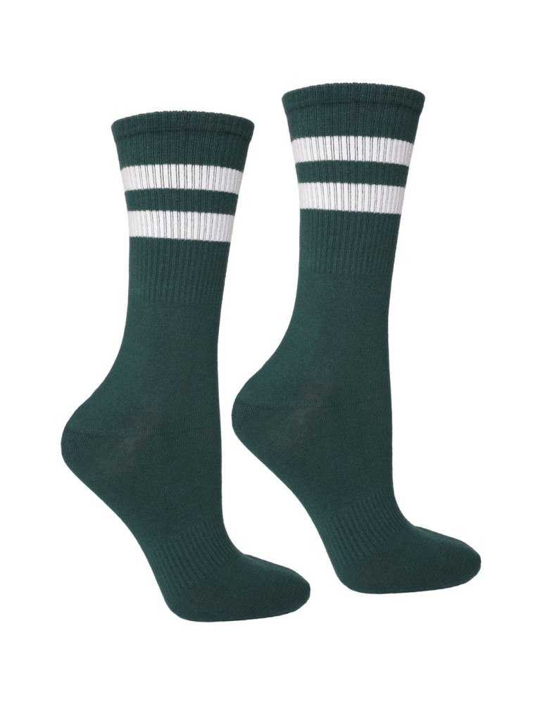 Skarpety damskie - Długie skarpety bawełniane kolorowe szeroki ściągacz 3-pak WIELOKOLOROWY  - produkt moraj.pl 3