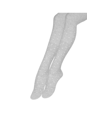 Rajstopy - Dziewczęce rajstopy bawełniane z wzorem JASNY SZARY - produkt 1
