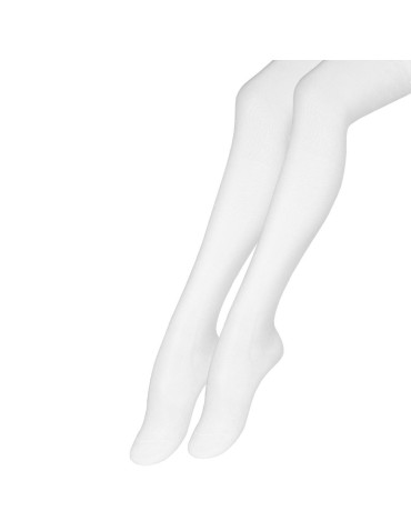 Białe rajstopy bawełniane dziewczęce młodzieżowe