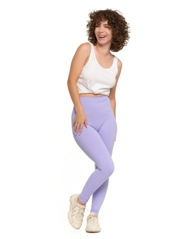 Legginsy damskie - Legginsy damskie sportowe funkcyjne z wysokim stanem FIOLETOWY - produkt 8