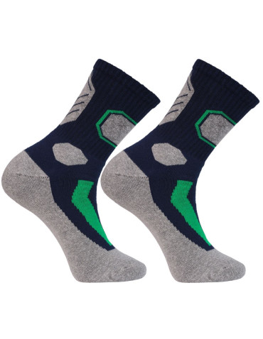 Skarpetki długie - Ciepłe skarpety męskie długie Frotte szeroki ściągacz 3-pak WIELOKOLOROWY - produkt 3