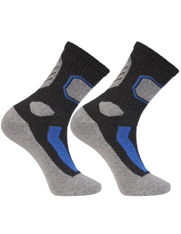 Skarpetki długie - Ciepłe skarpety męskie długie Frotte szeroki ściągacz 3-pak WIELOKOLOROWY - produkt 4