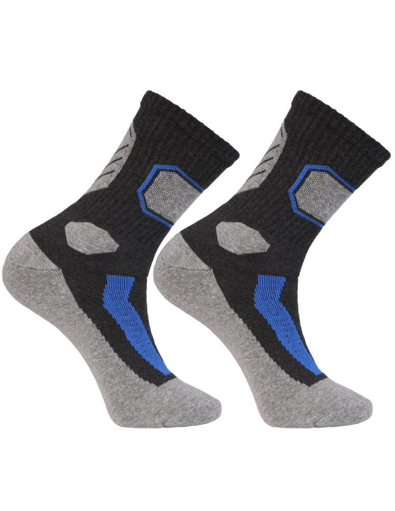 Skarpetki długie - Ciepłe skarpety męskie długie Frotte szeroki ściągacz 3-pak WIELOKOLOROWY - produkt moraj.pl 4