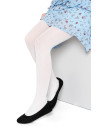 Rajstopy dziewczęce wzór w groszki 50 DEN BIAŁY