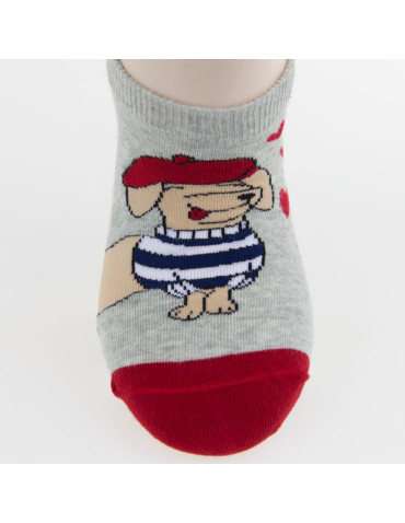 Skarpetki stopki dziewczęce bawełniane z pieskiem 6-pak - produkt 2