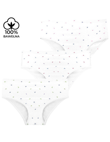 Majtki figi damskie bawełniane 100% w kwiatki 6-pak - produkt 2