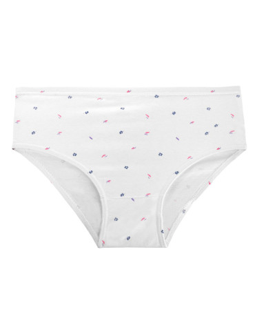 Majtki figi - Majtki figi damskie bawełniane 100% w kwiatki 6-pak BIAŁY - produkt 3