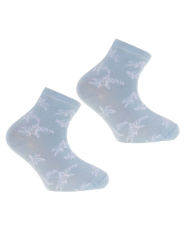 Skarpetki krótkie dziewczęce bawełniane jasne kolory 3-pak  - produkt 2