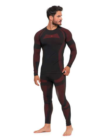 Bokserki dopasowane - Bielizna termoatywna męska odzież Thermo komplet CZERWONY - produkt 5
