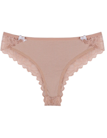 Majtki figi damskie bawełniane z koronkowym tyłem 3-pak  - produkt 2