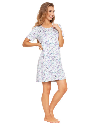 Koszule nocne - Koszula nocna damska wiskozowa w kwiatowy wzór Plus Size WZÓR 1 - produkt 6