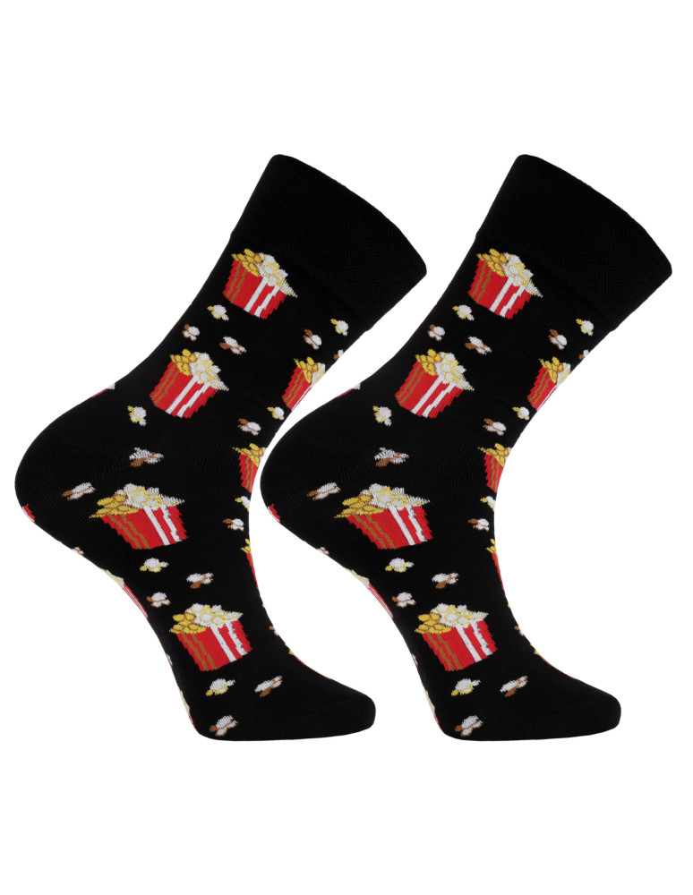 Skarpetki długie - Skarpetki męskie długie bawełniane wzór w jedzenie 4-pak WIELOKOLOROWY  - produkt moraj.pl 3