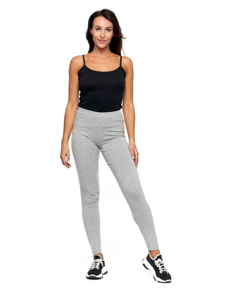 Legginsy damskie - Klasyczne legginsy ocieplane damskie JASNY SZARY - produkt moraj.pl 15