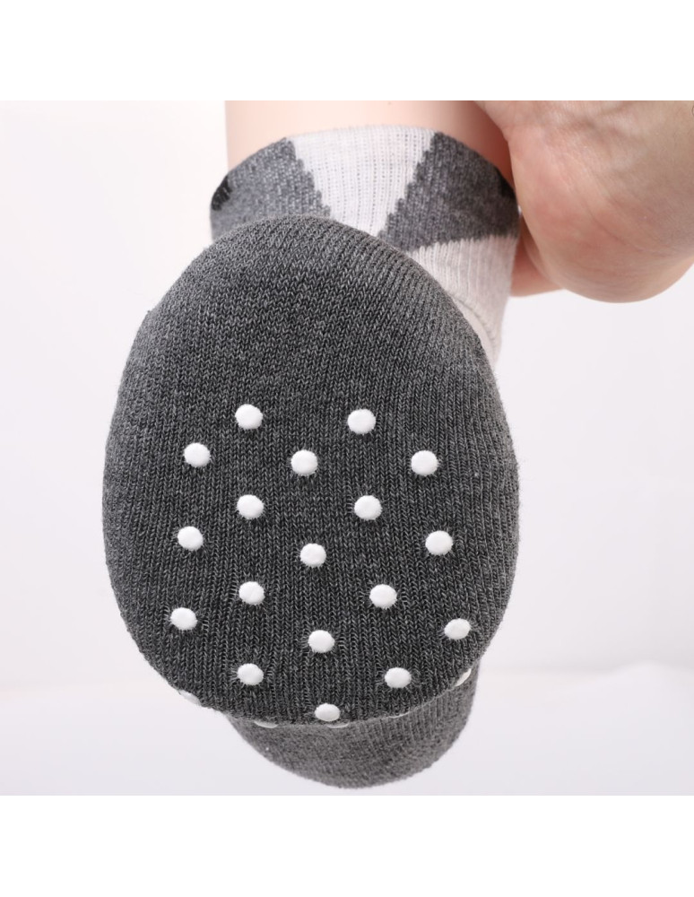 Długie - Długie skarpetki niemowlęce ciepłe bawełniane z ABS 3-pak WIELOKOLOROWY - produkt moraj.pl 5