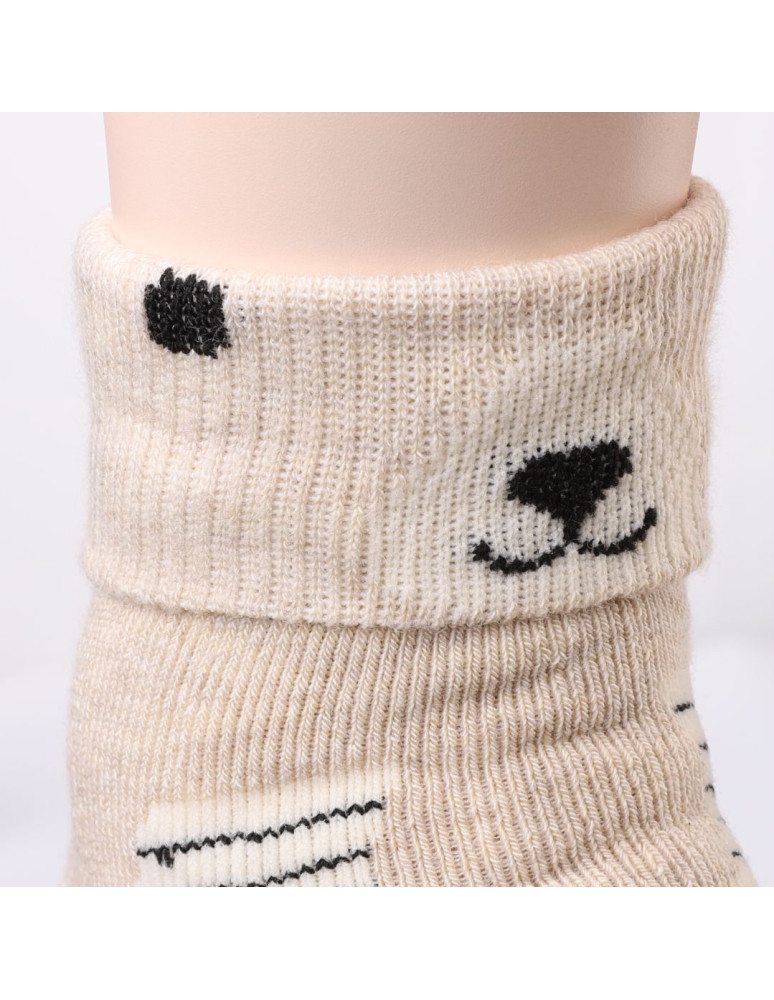 Długie - Długie skarpetki niemowlęce ciepłe bawełniane z ABS 3-pak WIELOKOLOROWY - produkt moraj.pl 6