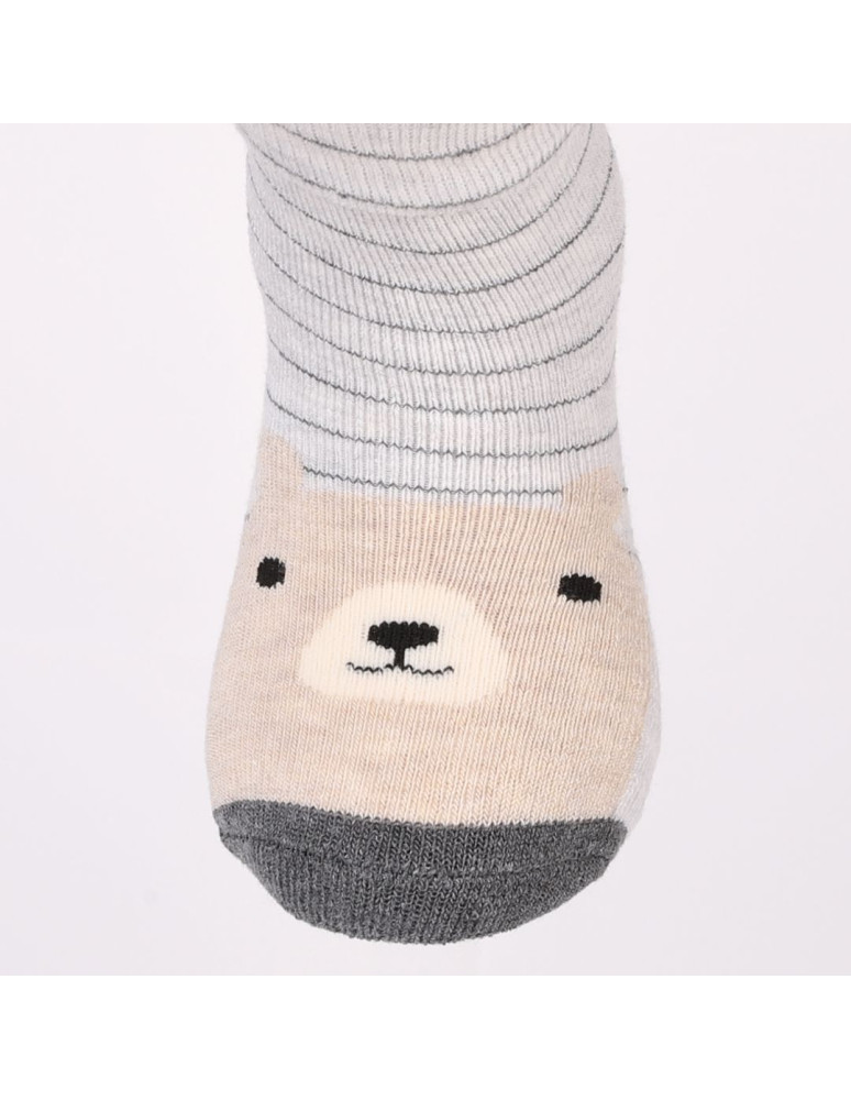 Długie - Długie skarpetki niemowlęce ciepłe bawełniane z ABS 3-pak WIELOKOLOROWY - produkt moraj.pl 7