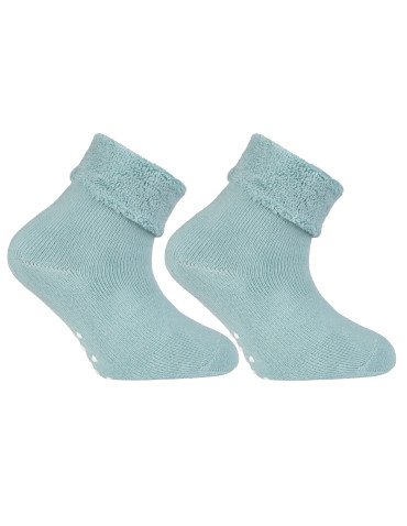 Długie skarpetki niemowlęce bawełniane ciepłe z ABS 3-pak  - produkt 2