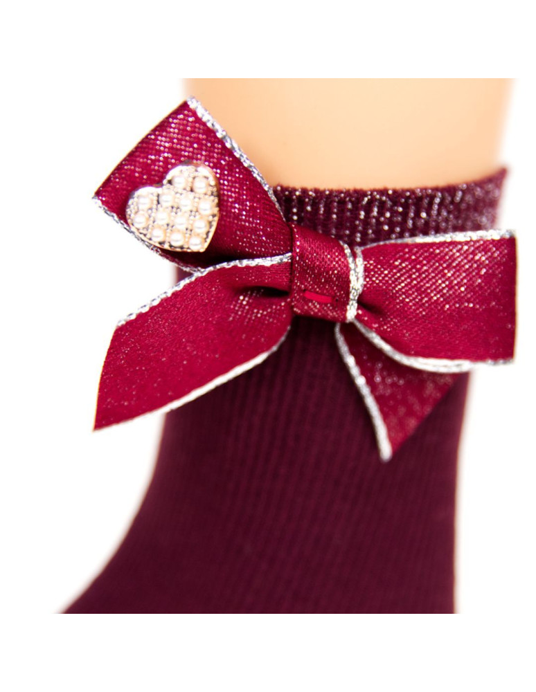 Skarpetki długie - Skarpetki damskie długie z ozdobną kokardką 3-pak WIELOKOLOROWY  - produkt moraj.pl 3