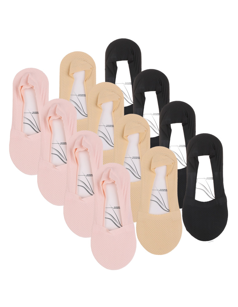 Niskie stopki - Skarpetki damskie niskie stopki klasyczne 12-pak WIELOKOLOROWY - produkt moraj.pl 1