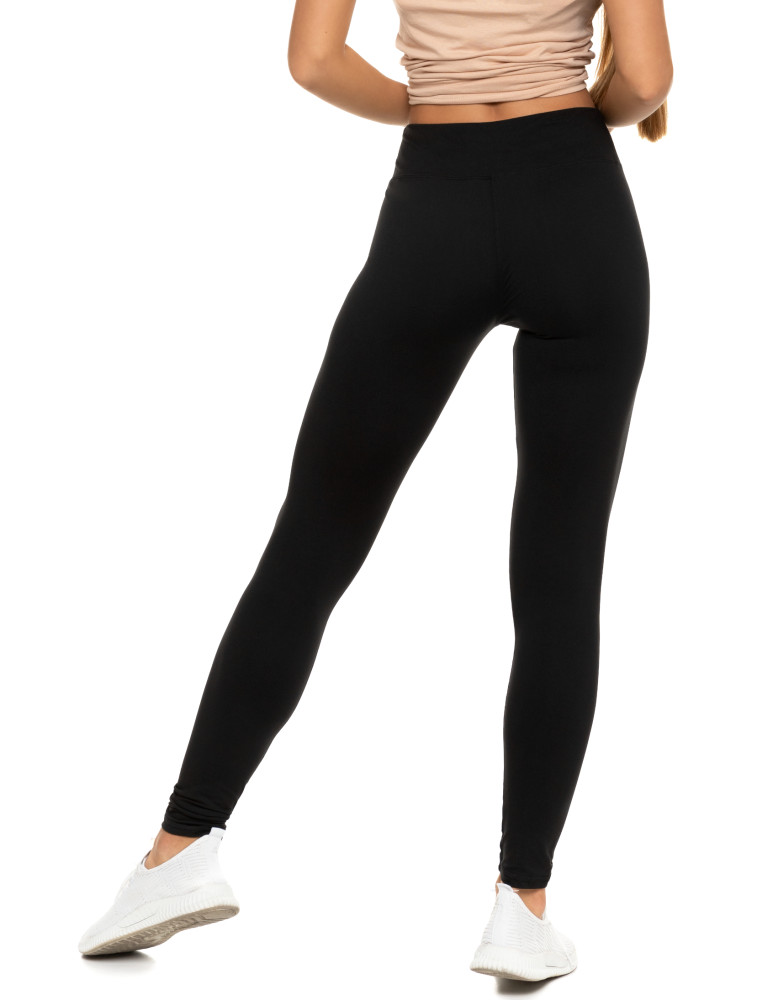 Legginsy damskie - Klasyczne legginsy damskie z wysokim stanem CZARNY - produkt moraj.pl 4