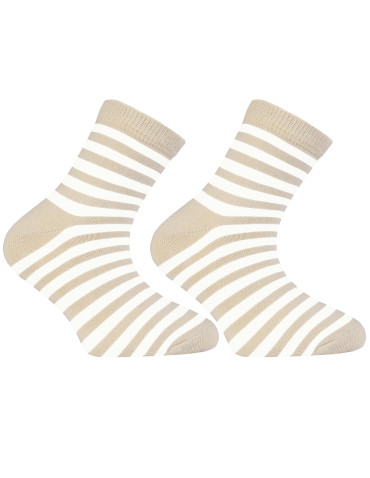 Za kostkę - Skarpetki dziewczęce krótkie beżowo białe mix wzorów 3-pak WIELOKOLOROWY - produkt 3