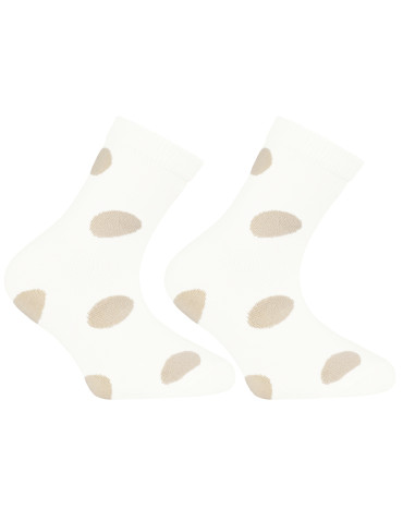 Za kostkę - Skarpetki dziewczęce krótkie beżowo białe mix wzorów 3-pak WIELOKOLOROWY - produkt 4