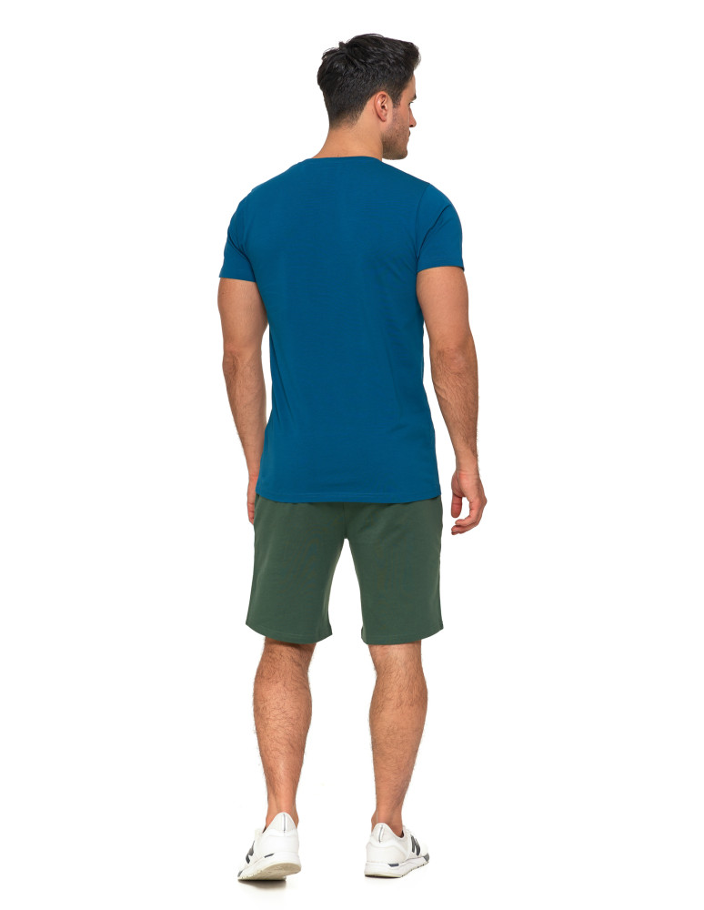 Koszulki i Tank Topy - Koszulka męska bawełna Premium T-shirt dekolt w serek CIEMNY NIEBIESKI - produkt moraj.pl 6