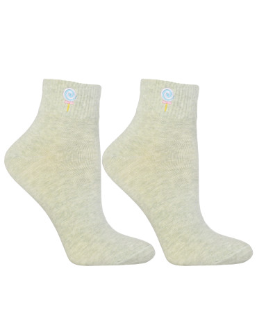 Skarpetki do kostki bawełniane z haftem 3-pak  - produkt 2