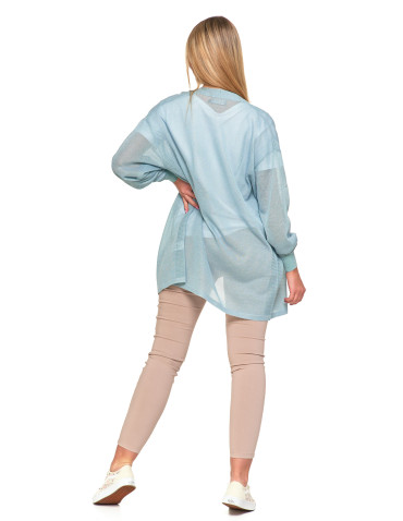 Swetry i kardigany - Cienki sweter damski wiskozowy kardigan ZIELONY - produkt 5