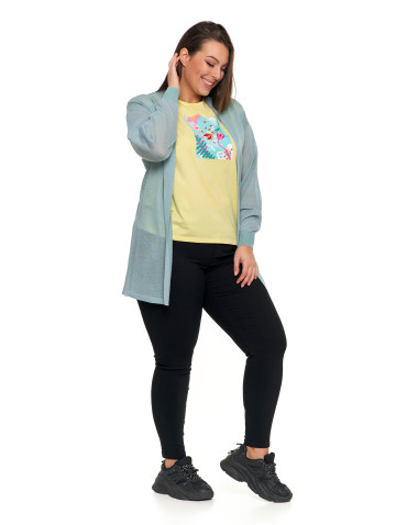 Swetry i kardigany - Cienki sweter damski wiskozowy kardigan ZIELONY - produkt 8