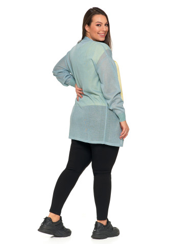 Swetry i kardigany - Cienki sweter damski wiskozowy kardigan ZIELONY - produkt 9