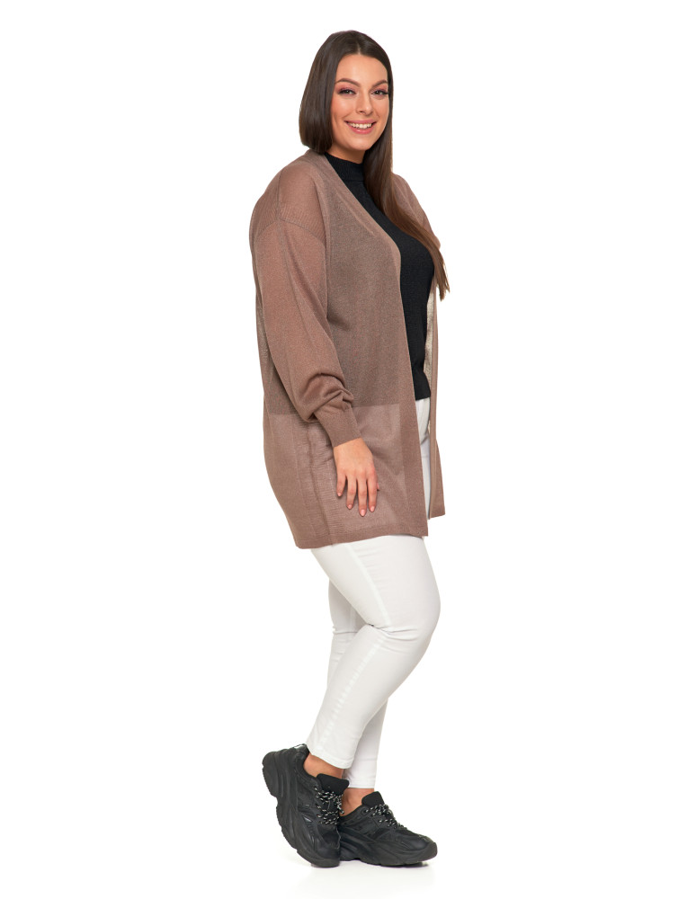 Swetry i kardigany - Cienki sweter damski wiskozowy kardigan MOKKA - produkt moraj.pl 4