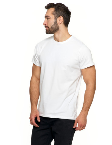 Koszulki i Tank Topy - Koszulka męska t-shirt z bawełny czesanej PREMIUM LINE BIAŁY - produkt 4