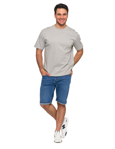 Koszulki i Tank Topy - T-shirt męski oversize bawełna Premium koszulka bez wzoru SZARY - produkt 5