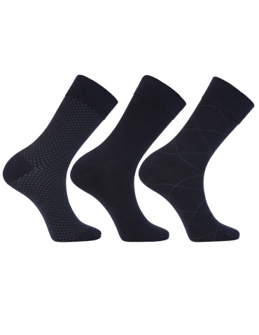 Skarpetki męskie długie klasyczne mix wzorów 3-pak