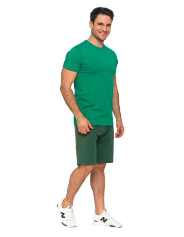 Koszulki i Tank Topy - Koszulka męska T-shirt bawełniana Premium okrągły dekolt ZIELONY - produkt 4