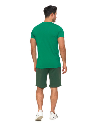 Koszulki i Tank Topy - Koszulka męska T-shirt bawełniana Premium okrągły dekolt ZIELONY - produkt 5